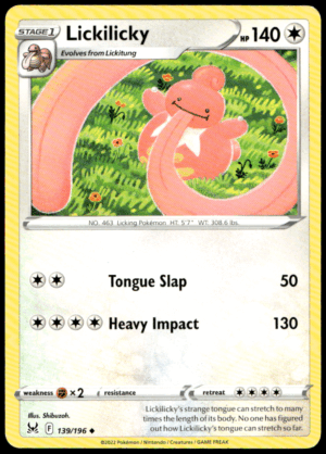 Pokémon Lickilicky 139/196 - Normal Uncommon SWSH11: Lost Origin EN