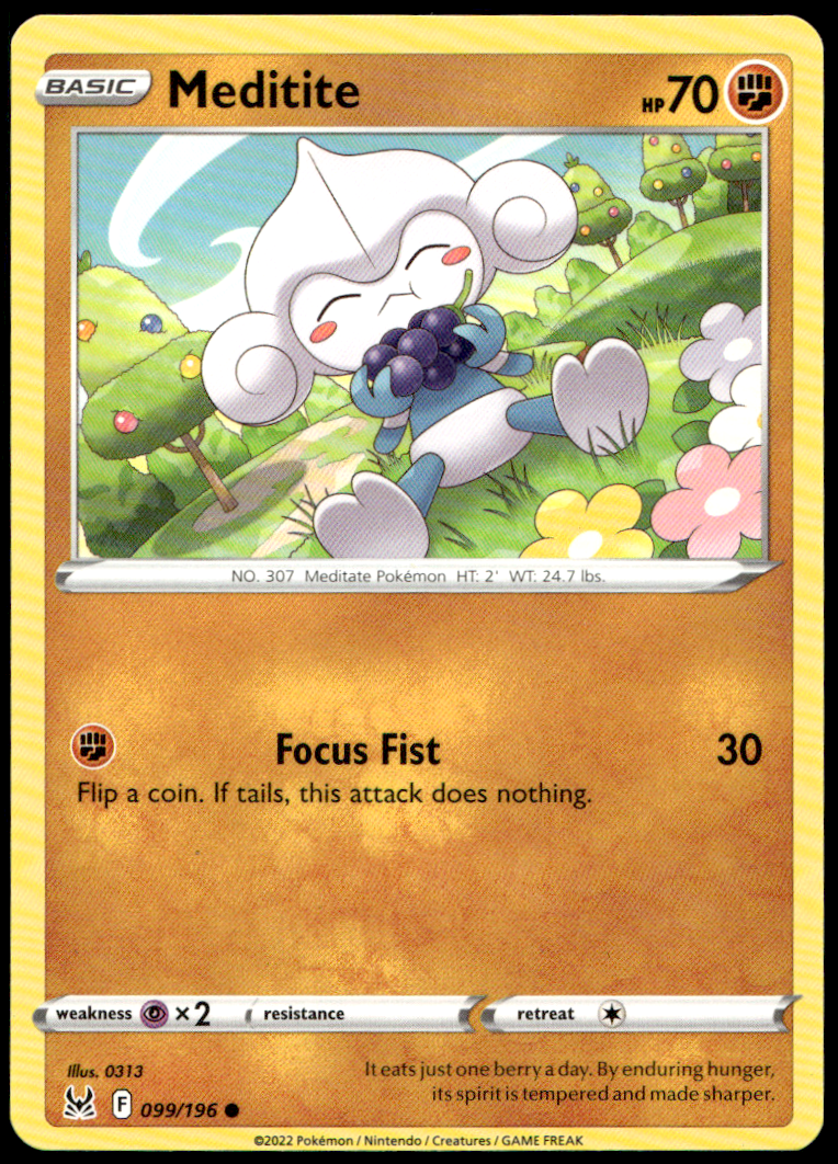 Pokémon Meditite 099/196 - Normal Common SWSH11: Lost Origin EN