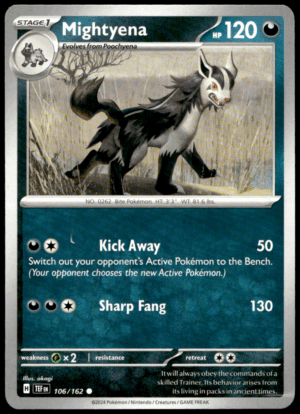 Pokémon Mightyena 106/162 - Normal Common SV05: Temporal Forces EN