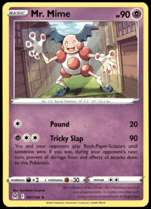 Pokémon Mr. Mime 067/196 - Normal Rare SWSH11: Lost Origin EN