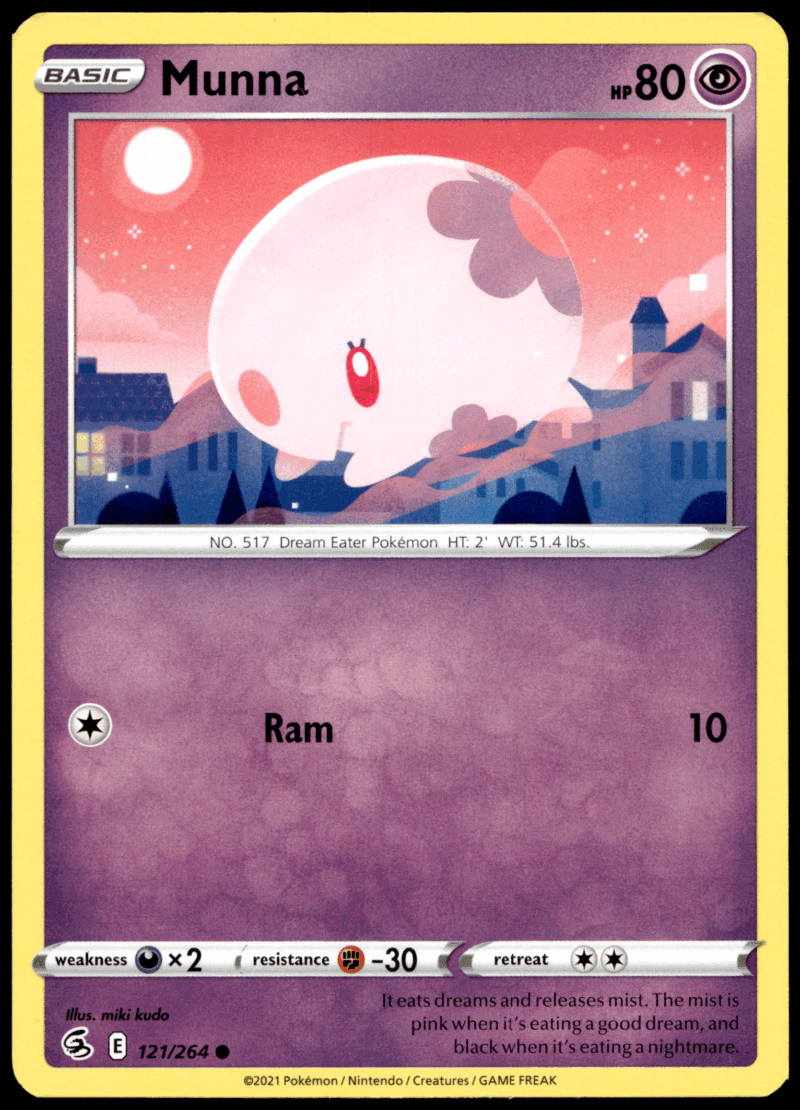 Pokémon Munna 121/264 - Normal Common SWSH08: Fusion Strike EN