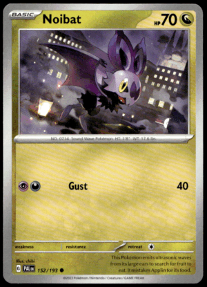 Pokémon Noibat 152/193 - Normal Common SV02: Paldea Evolved EN