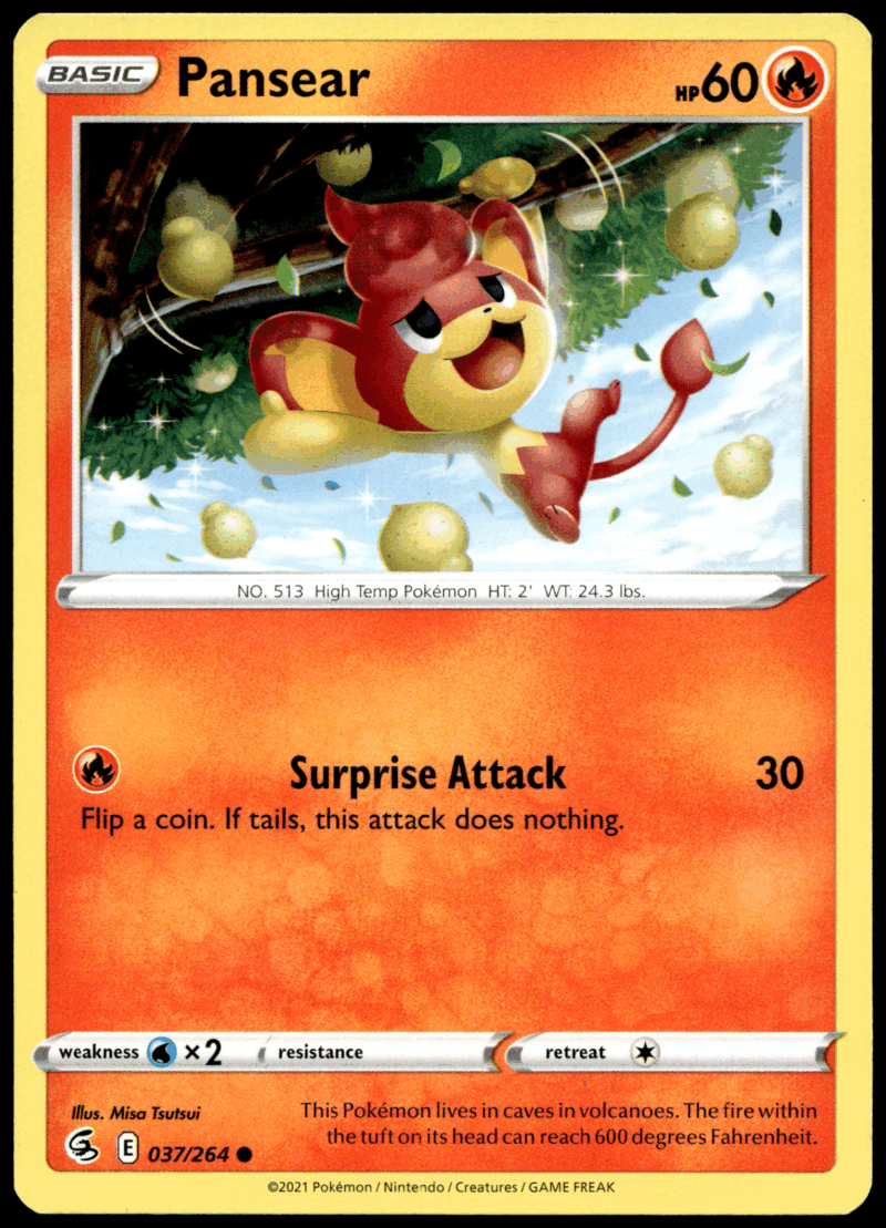 Pokémon Pansear 037/264 - Normal Common SWSH08: Fusion Strike EN