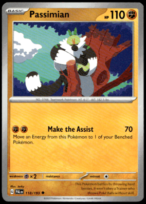 Pokémon Passimian 118/193 - Normal Uncommon SV02: Paldea Evolved EN
