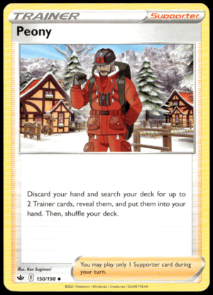 Pokémon Peony 150/198 - Normal Uncommon SWSH06: Chilling Reign EN