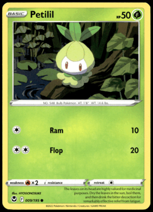 Pokémon Petilil 009/195 - Normal Common SWSH12: Silver Tempest EN