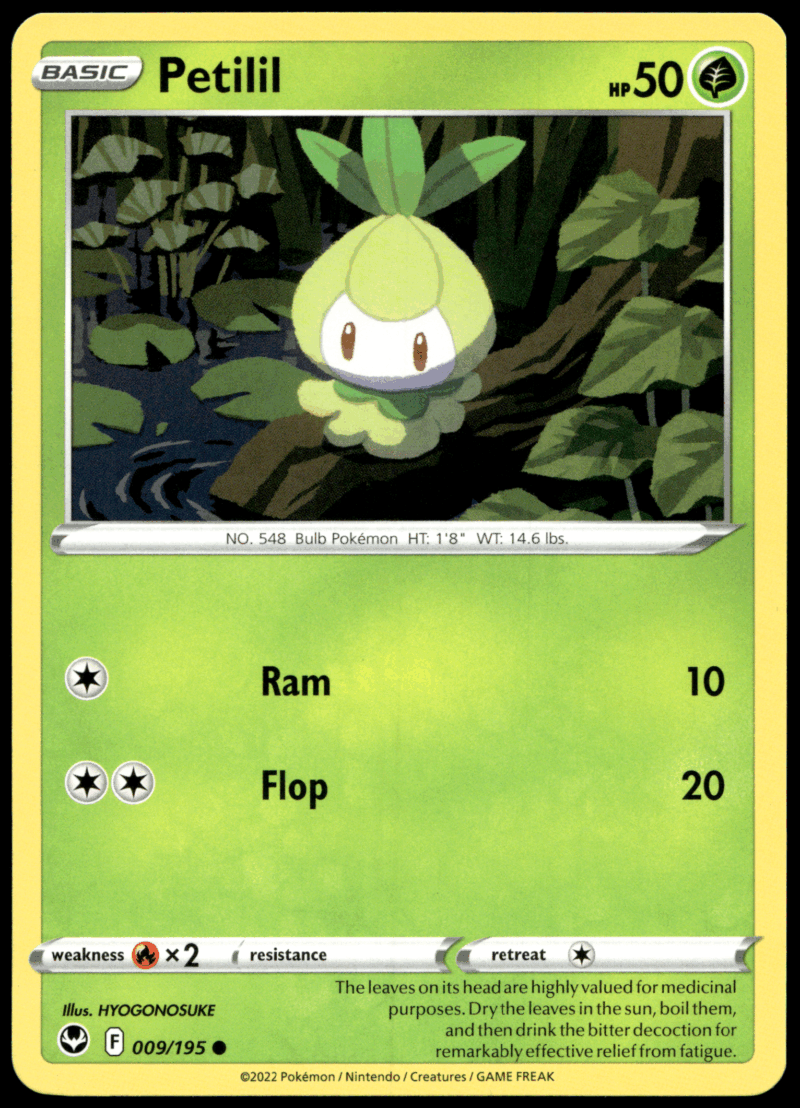 Pokémon Petilil 009/195 - Normal Common SWSH12: Silver Tempest EN