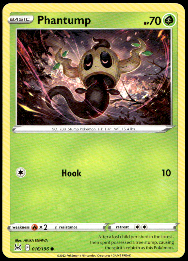 Pokémon Phantump 016/196 - Normal Common SWSH11: Lost Origin EN