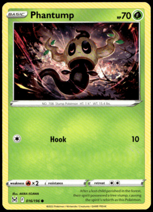Pokémon Phantump 016/196 - Normal Common SWSH11: Lost Origin EN