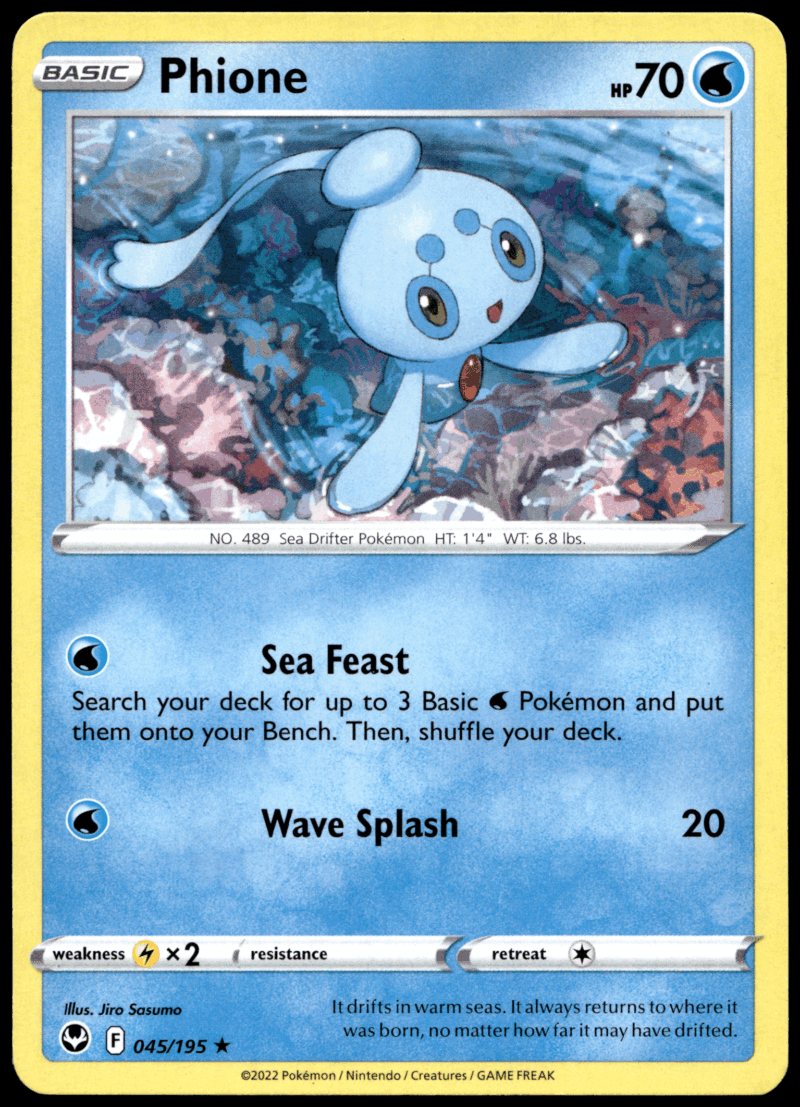Pokémon Phione 045/195 - Normal Rare SWSH12: Silver Tempest EN