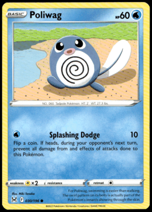 Pokémon Poliwag 030/196 - Normal Common SWSH11: Lost Origin EN