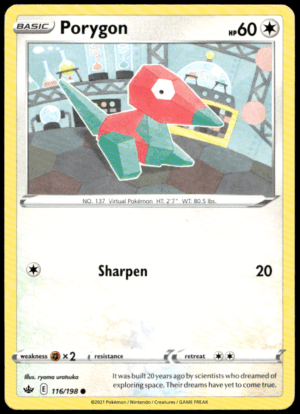 Pokémon Porygon 116/198 - Normal Common SWSH06: Chilling Reign EN