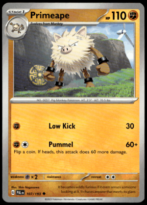 Pokémon Primeape 107/193 - Normal Uncommon SV02: Paldea Evolved EN