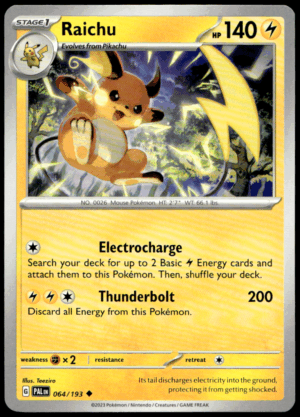 Pokémon Raichu 064/193 - Normal Uncommon SV02: Paldea Evolved EN