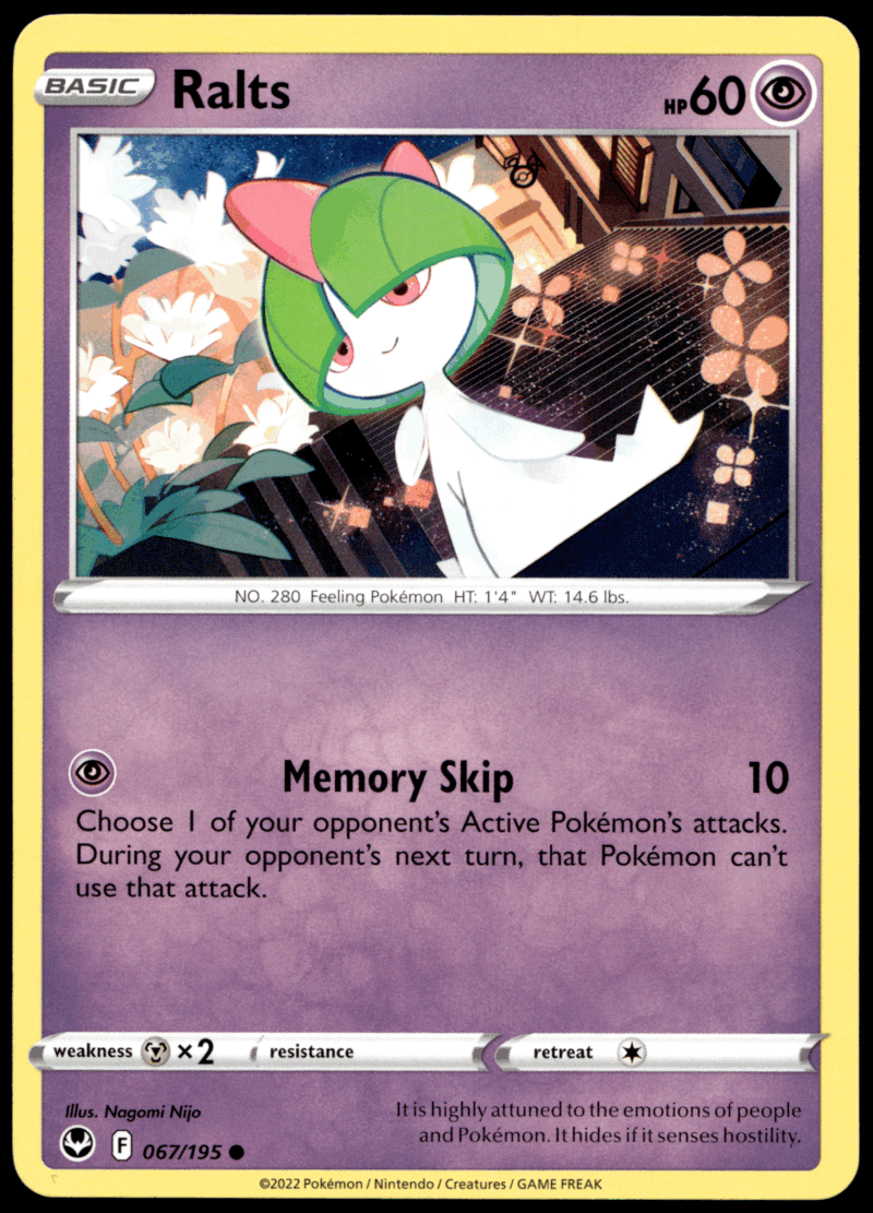 Pokémon Ralts 067/195 - Normal Common SWSH12: Silver Tempest EN