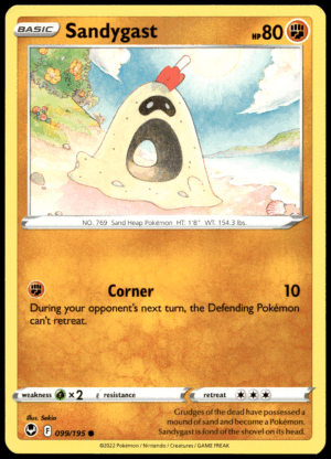 Pokémon Sandygast 099/195 - Normal Common SWSH12: Silver Tempest EN