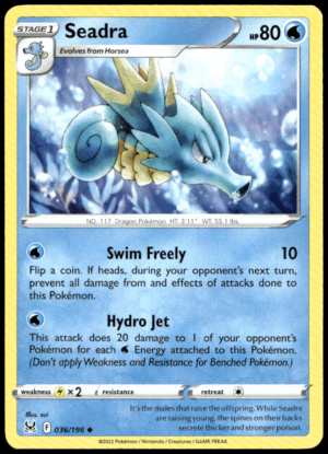 Pokémon Seadra 036/196 - Normal Uncommon SWSH11: Lost Origin EN