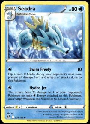 Pokémon Seadra 036/196 - Normal Uncommon SWSH11: Lost Origin EN