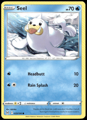Pokémon Seel 033/196 - Normal Common SWSH11: Lost Origin EN