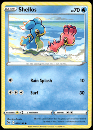 Pokémon Shellos 039/196 - Normal Common SWSH11: Lost Origin EN