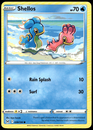 Pokémon Shellos 039/196 - Normal Common SWSH11: Lost Origin EN