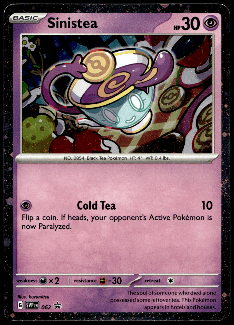 Pokémon Sinistea 62 - Holofoil Rare SV: Scarlet & Violet Promo Cards EN