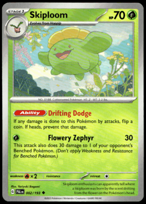 Pokémon Skiploom 002/193 - Normal Uncommon SV02: Paldea Evolved EN