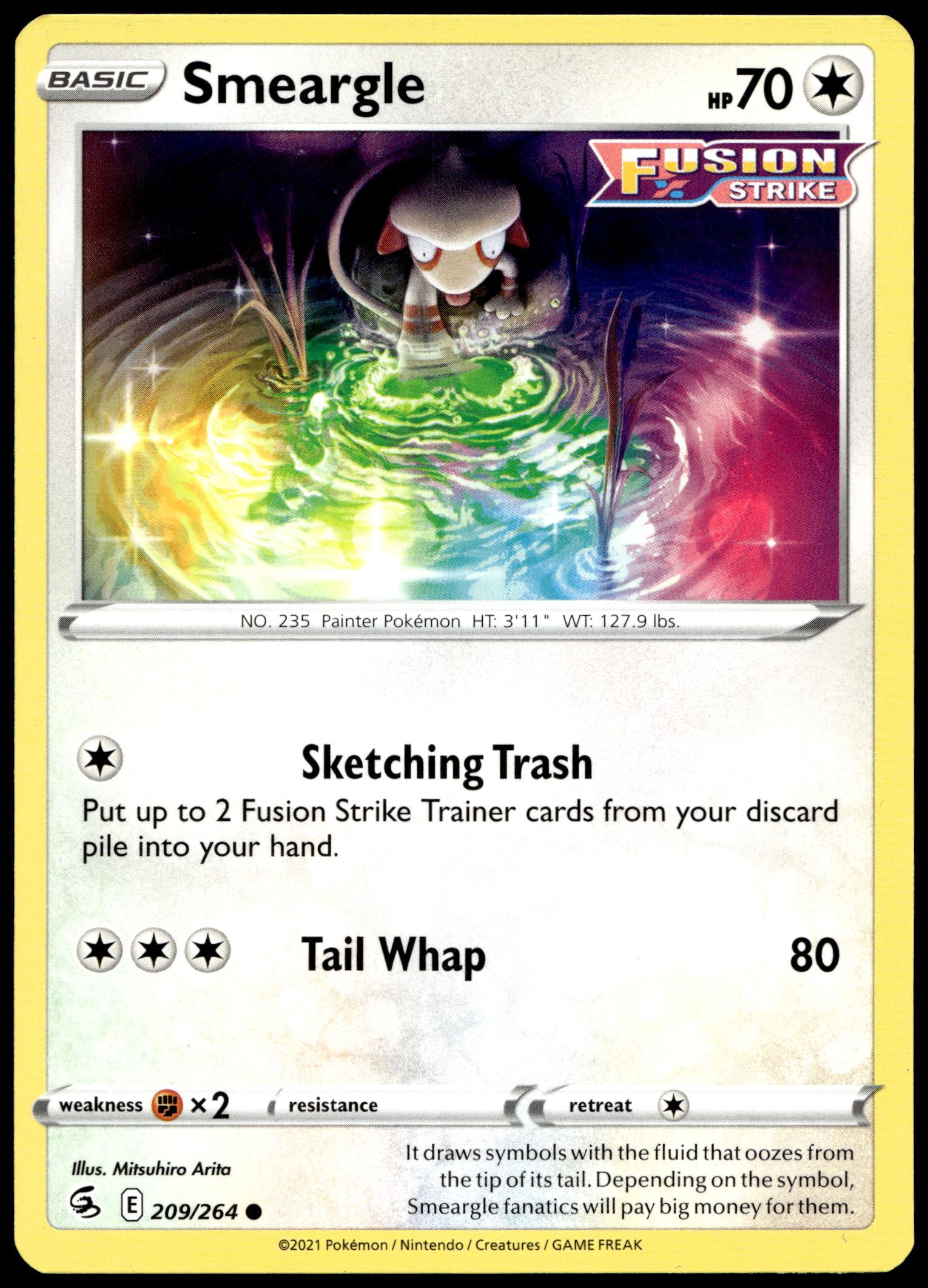 Pokémon Smeargle 209/264 - Normal Common SWSH08: Fusion Strike EN