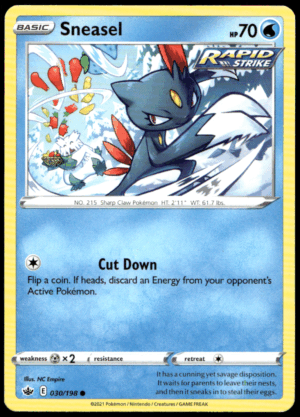 Pokémon Sneasel 030/198 - Normal Common SWSH06: Chilling Reign EN