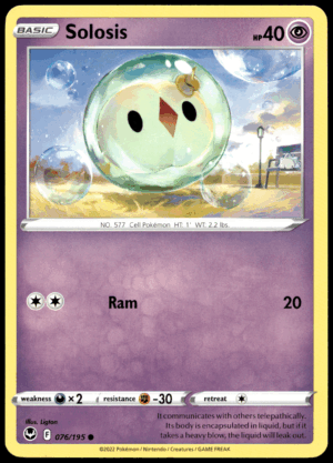 Pokémon Solosis 076/195 - Normal Common SWSH12: Silver Tempest EN