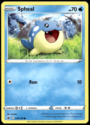 Pokémon Spheal 037/198 - Normal Common SWSH06: Chilling Reign EN