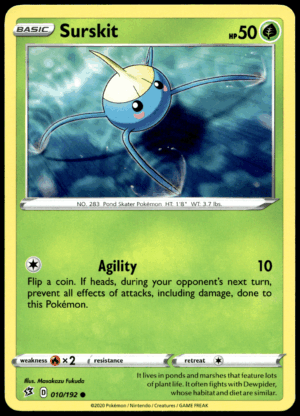 Pokémon Surskit 010/192 - Normal Common SWSH02: Rebel Clash EN