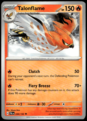 Pokémon Talonflame 030/193 - Normal Uncommon SV02: Paldea Evolved EN