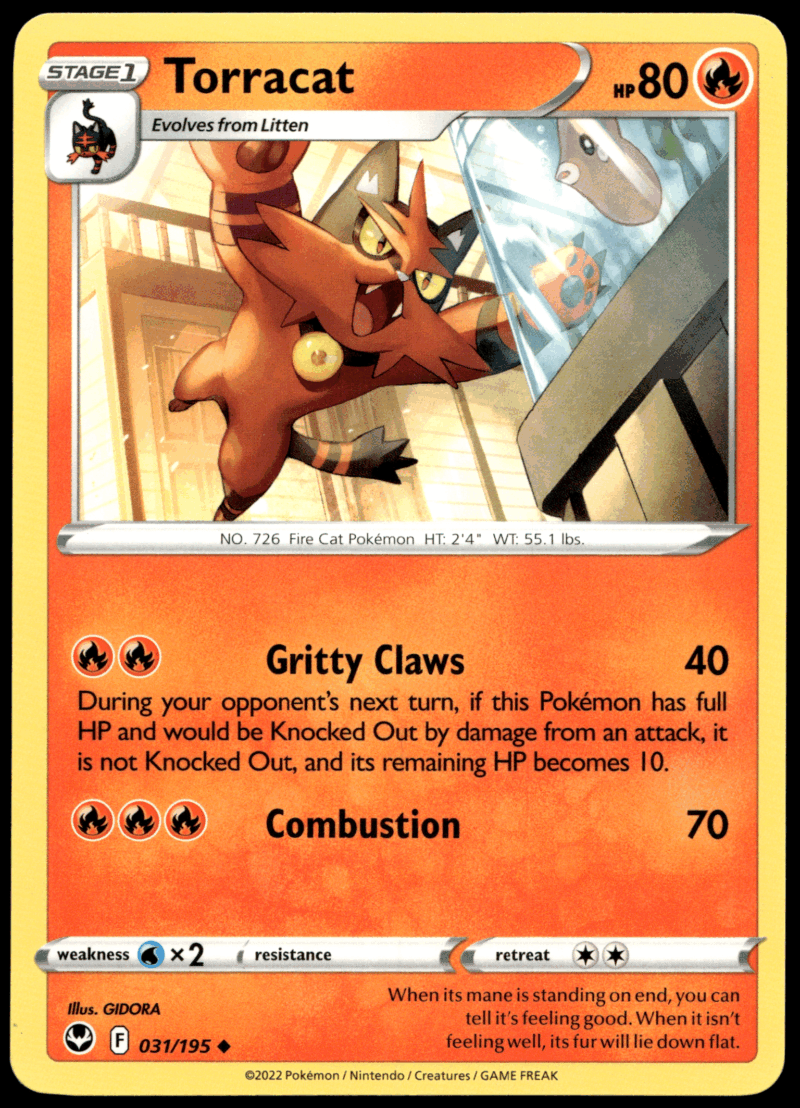 Pokémon Torracat 031/195 - Normal Uncommon SWSH12: Silver Tempest EN