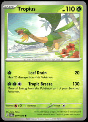 Pokémon Tropius 007/193 - Normal Common SV02: Paldea Evolved EN