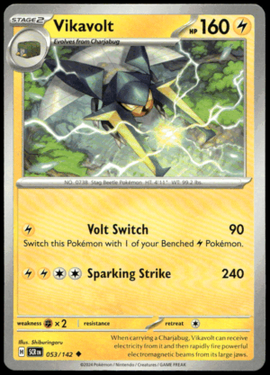 Pokémon Vikavolt 053/142 - Normal Uncommon SV07: Stellar Crown EN