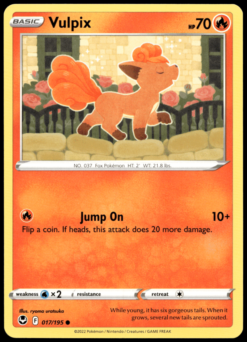 Pokémon Vulpix 017/195 - Normal Common SWSH12: Silver Tempest EN