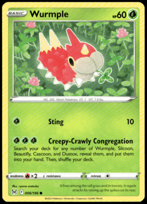 Pokémon Wurmple 006/196 - Normal Common SWSH11: Lost Origin EN