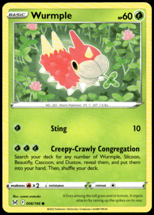 Pokémon Wurmple 006/196 - Normal Common SWSH11: Lost Origin EN