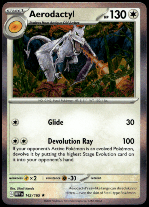 Pokémon Aerodactyl 142/165 - Holofoil Rare SV: Scarlet & Violet 151 EN