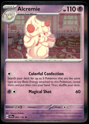 Pokémon Alcremie 065/142 - Holofoil Rare SV07: Stellar Crown EN