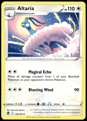 Pokémon Altaria 143/195 - Normal Uncommon SWSH12: Silver Tempest EN