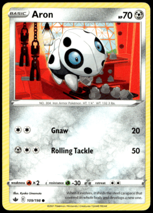 Pokémon Aron 109/198 - Normal Common SWSH06: Chilling Reign EN