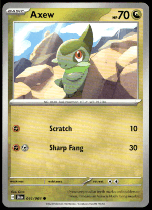 Pokémon Axew 044/064 - Normal Common SV: Shrouded Fable EN