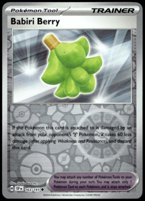Pokémon Babiri Berry 163/191 - Reverse Holofoil Uncommon SV08: Surging Sparks EN