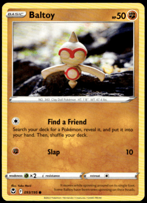 Pokémon Baltoy 093/195 - Normal Common SWSH12: Silver Tempest EN