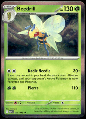 Pokémon Beedrill 015/165 - Holofoil Rare SV: Scarlet & Violet 151 EN