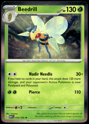 Pokémon Beedrill 015/165 - Holofoil Rare SV: Scarlet & Violet 151 EN