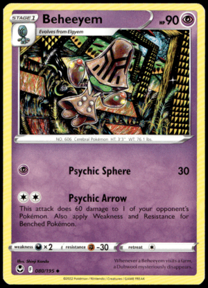 Pokémon Beheeyem 080/195 - Normal Uncommon SWSH12: Silver Tempest EN