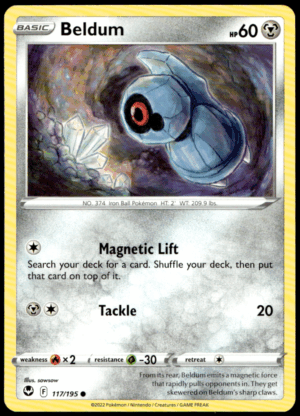 Pokémon Beldum 117/195 - Normal Common SWSH12: Silver Tempest EN